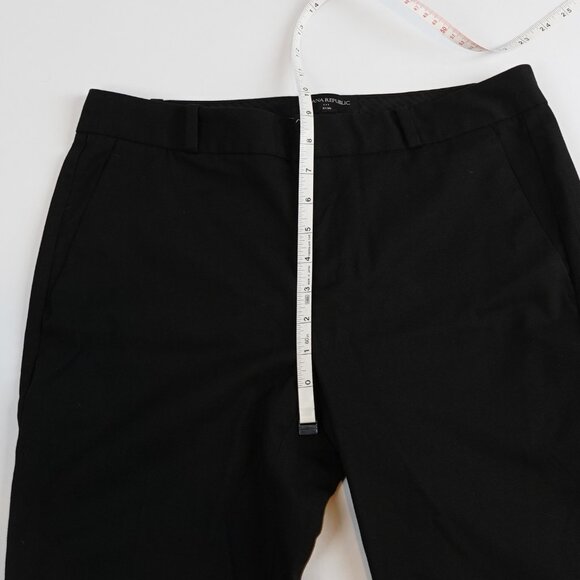 Banana Republic RYAN Straight Leg Pants Black - Size 6 - Picture 6 of 7